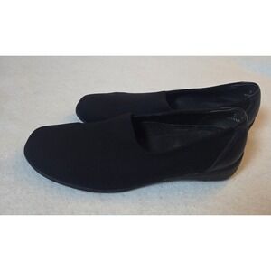 Munro Traveler Leather/Stetch Fabric Combo,Black, Womens Size 9M